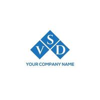 VSD letter logo design on white background. VSD creative initials letter logo concept. VSD letter design. vector