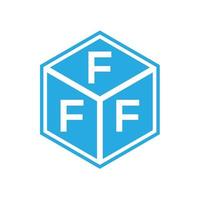 diseño de logotipo de letra fff sobre fondo negro. fff concepto creativo del logotipo de la letra inicial. diseño de letras fff. vector