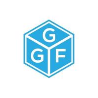 diseño de logotipo de letra ggf sobre fondo negro. concepto de logotipo de letra de iniciales creativas ggf. diseño de letras ggf. vector