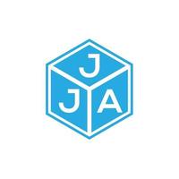 diseño del logotipo de la letra jja sobre fondo negro. concepto de logotipo de letra de iniciales creativas jja. diseño de letras jja. vector