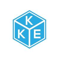 diseño del logotipo de la letra kke sobre fondo negro. concepto de logotipo de letra de iniciales creativas kke. diseño de letras kke. vector