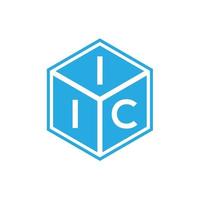 diseño del logotipo de la letra iic sobre fondo negro. concepto de logotipo de letra de iniciales creativas iic. diseño de letras ic. vector