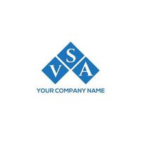 VSA letter logo design on white background. VSA creative initials letter logo concept. VSA letter design. vector