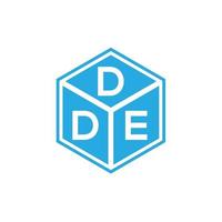 DDE letter logo design on black background. DDE creative initials letter logo concept. DDE letter design. vector