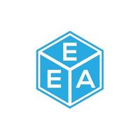 EEA letter logo design on black background. EEA creative initials letter logo concept. EEA letter design. vector