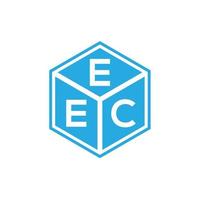 diseño del logotipo de la letra eec sobre fondo negro. eec creative iniciales carta logo concepto. diseño de letras cee. vector