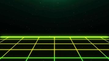 Retro Sci-Fi Background Futuristic Grid landscape of the 80s. Digital Cyber Surface. Suitable for design in the style of the 1980s. video