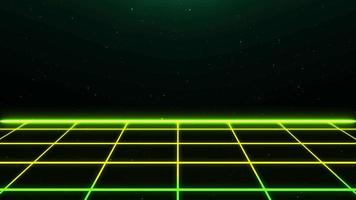 Retro Sci-Fi Background Futuristic Grid landscape of the 80s. Digital Cyber Surface. Suitable for design in the style of the 1980s. video