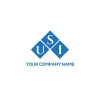 USI letter logo design on white background. USI creative initials letter logo concept. USI letter design. vector