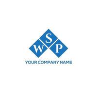 concepto de logotipo de letra de iniciales creativas wsp. diseño de letra wsp. diseño de logotipo de letra wsp sobre fondo blanco. concepto de logotipo de letra de iniciales creativas wsp. diseño de carta wsp. vector