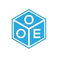 OOE letter logo design on black background. OOE creative initials letter logo concept. OOE letter design. vector