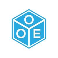 diseño del logotipo de la letra ooe sobre fondo negro. ooe creativo concepto de logotipo de letras iniciales. diseño de letras ooe. vector