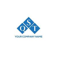 diseño de logotipo de letra qst sobre fondo blanco. concepto de logotipo de letra de iniciales creativas qst. diseño de letra qst. vector