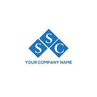 diseño del logotipo de la letra ssc sobre fondo blanco. concepto de logotipo de letra de iniciales creativas ssc. diseño de carta ssc. vector