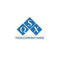 QSX letter logo design on white background. QSX creative initials letter logo concept. QSX letter design. vector