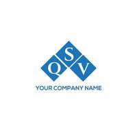 QSV letter logo design on white background. QSV creative initials letter logo concept. QSV letter design. vector