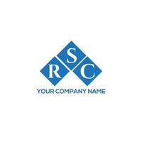 diseño de logotipo de letra rsc sobre fondo blanco. concepto de logotipo de letra de iniciales creativas rsc. diseño de carta rsc. vector