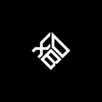 XBO letter logo design on black background. XBO creative initials letter logo concept. XBO letter design. vector