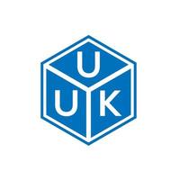 diseño del logotipo de la letra uuk sobre fondo negro. concepto de logotipo de letra de iniciales creativas uuk. diseño de letras uuk. vector