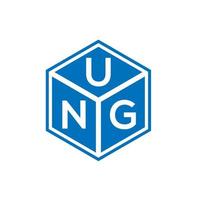 UNG letter logo design on black background. UNG creative initials letter logo concept. UNG letter design. vector