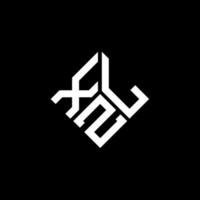 diseño de logotipo de letra xzl sobre fondo negro. xzl concepto de logotipo de letra de iniciales creativas. diseño de letras xzl. vector