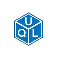 UQL letter logo design on black background. UQL creative initials letter logo concept. UQL letter design. vector