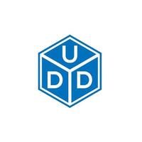 UDD letter logo design on black background. UDD creative initials letter logo concept. UDD letter design. vector
