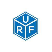 diseño de logotipo de letra urf sobre fondo negro. concepto de logotipo de letra de iniciales creativas de urf. diseño de letras urf. vector