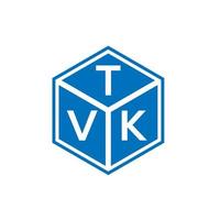 diseño de logotipo de letra tvk sobre fondo negro. concepto de logotipo de letra de iniciales creativas de tvk. diseño de letras tvk. vector