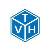 diseño del logotipo de la letra tvh sobre fondo negro. tvh concepto de logotipo de letra inicial creativa. diseño de letra tvh. vector