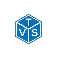 TVS letter logo design on black background. TVS creative initials letter logo concept. TVS letter design. vector