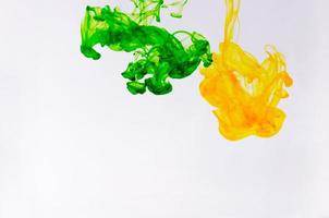 Food color drop and dissolve in water for abstract and background. photo