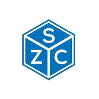 diseño de logotipo de letra szc sobre fondo negro. concepto de logotipo de letra de iniciales creativas szc. diseño de letras szc. vector