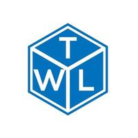 diseño de logotipo de letra twl sobre fondo negro. concepto de logotipo de letra de iniciales creativas twl. diseño de letra twl. vector