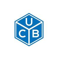 UCB letter logo design on black background. UCB creative initials letter logo concept. UCB letter design. vector