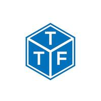 diseño de logotipo de letra ttf sobre fondo negro. concepto de logotipo de letra de iniciales creativas ttf. diseño de letras ttf. vector