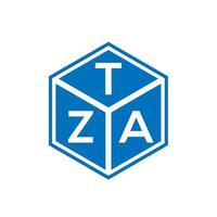 diseño del logotipo de la letra tza sobre fondo negro. concepto de logotipo de letra inicial creativa tza. diseño de letras tza. vector