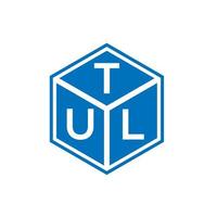 TUL letter logo design on black background. TUL creative initials letter logo concept. TUL letter design. vector