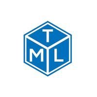 diseño de logotipo de letra tml sobre fondo negro. concepto de logotipo de letra de iniciales creativas tml. diseño de letras tml. vector