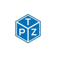 diseño de logotipo de letra tpz sobre fondo negro. concepto de logotipo de letra de iniciales creativas tpz. diseño de letras tpz. vector