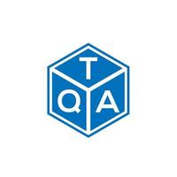 TQA letter logo design on black background. TQA creative initials letter logo concept. TQA letter design. vector