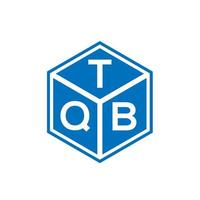 diseño de logotipo de letra tqb sobre fondo negro. concepto de logotipo de letra de iniciales creativas tqb. diseño de letras tqb. vector