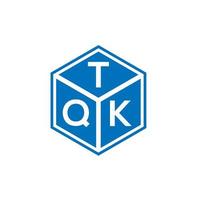 MobileTQK letter logo design on black background. TQK creative initials letter logo concept. TQK letter design. vector