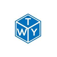 diseño de logotipo de letra twy sobre fondo negro. concepto de logotipo de letra de iniciales creativas twy. diseño de letra twy. vector