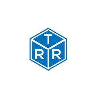 diseño de logotipo de letra trr sobre fondo negro. concepto de logotipo de letra de iniciales creativas trr. diseño de letras trr. vector