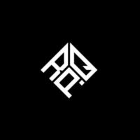 diseño de logotipo de letra rpq sobre fondo negro. concepto de logotipo de letra de iniciales creativas rpq. diseño de letras rpq. vector