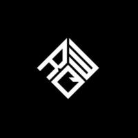 diseño de logotipo de letra rwq sobre fondo negro. concepto de logotipo de letra de iniciales creativas rwq. diseño de letras rwq. vector