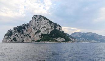 Cliff in Capri Island in Naples, Italy photo