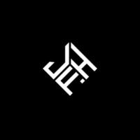 JFH letter logo design on black background. JFH creative initials letter logo concept. JFH letter design. vector