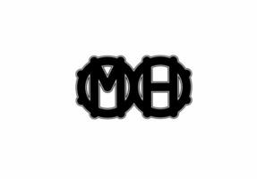 LM ml l m monogram logo isolated on white background vector